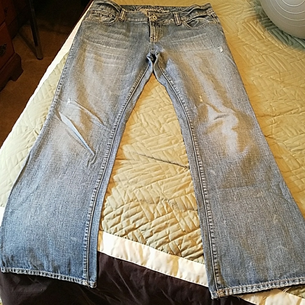 Factory distressed American Eagle jeans